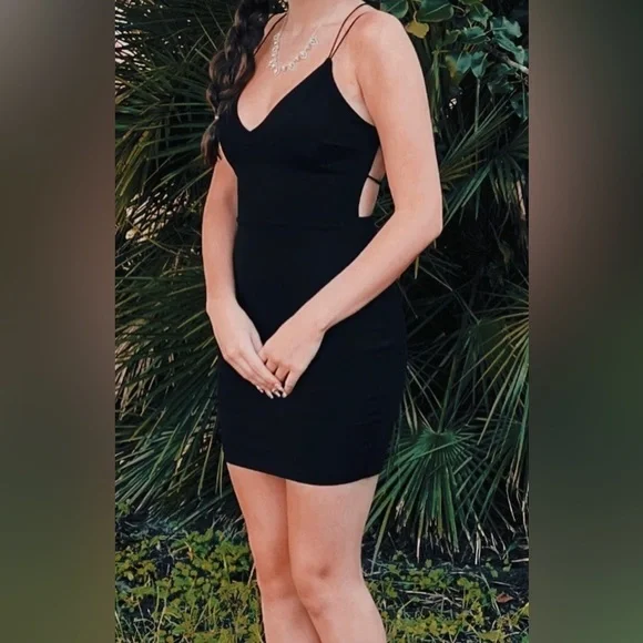 princess polly baby blue dress Dresses | Black Backless Fitted Homecoming Dress Worn Once